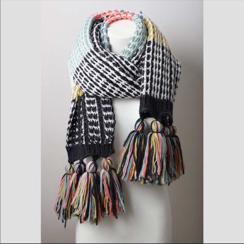 Knit Colorblock Contrast Oversized Scarf